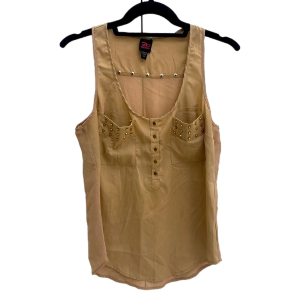 Bebe trendy blouse tank with rock studs